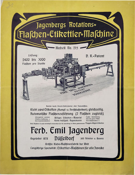 Datei:1910 ca Etikettiermaschine Jagenberg1.jpg