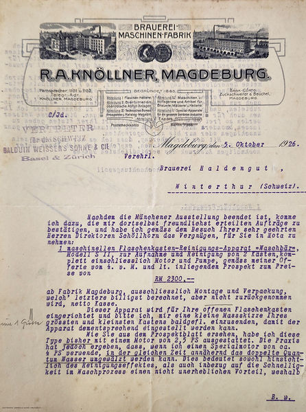 Datei:1926 Knoellner Brief Waschbaer.jpg